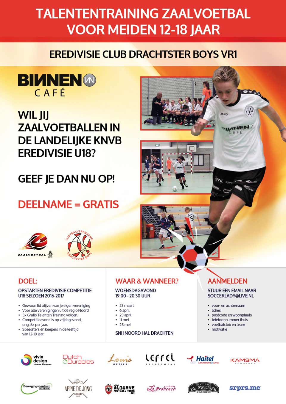 Poster Talenten Training Drachtster Boys U18