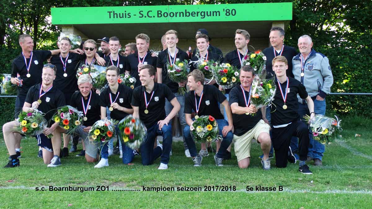 SC Boornbergum '80 kampioen zo 5B 2017/2018